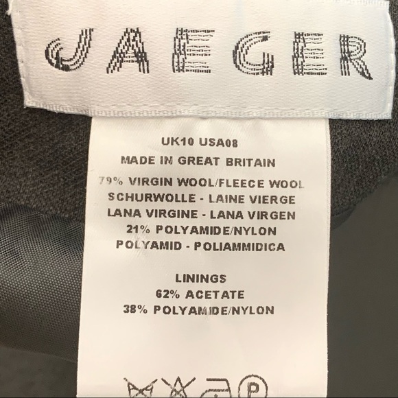 JAEGER Vintage Wool Blend Pencil Skirt Grey - Picture 2 of 13